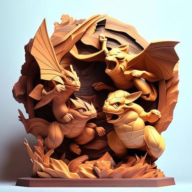 3D model When Pokmon Worlds Collide Rival Battle Three VS ThreeR (STL)